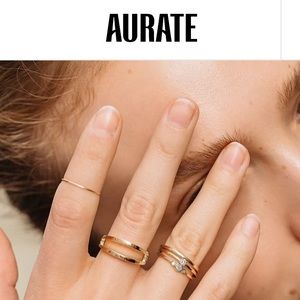 NWT Aurate Lean On Me Gold Statement Ring Size 8